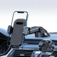 スマホホルダー スマホスタンド 車載ホルダー 2in1 粘着ゲル吸盤 送風口兼用