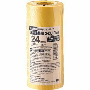 【新品】（まとめ）3M スコッチ マスキングテープ243J 塗装用 24mm×18m 243JDIY-24 1パック（5巻） 【×10セット】