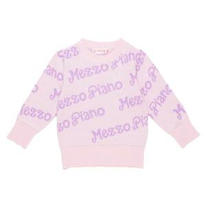 新品 ￥8964 メゾピアノ 長袖 あったか ニット セーター 100cm 子供用 女の子 ピンク パープル 紫
