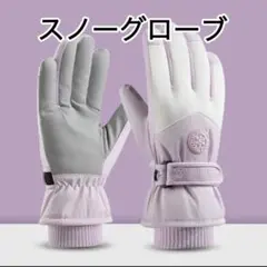 【スノーグローブ（女性）】手袋　雪　スキー　スノボ　スマホ対応　薄紫　パープル