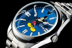 1円～ 1スタ アナザーヘブン×Disney限定MICKEYミッキーマウス別注コラボ時計オイスターパーペチュアル41mm7colors/ネイビーブルーNAVYBLUE