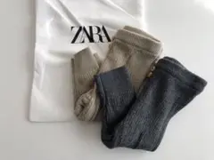 ZARA リブニットパンツ2set 56cm