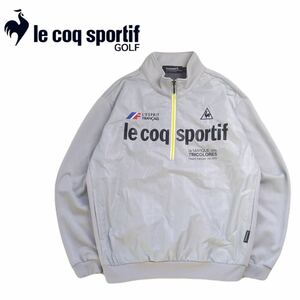 極美品 lecoq sportif golf 撥水防風 蓄熱保温 スニードジャック ブルゾン ジャケット メンズL ルコック ゴルフウェア デサント 2411246