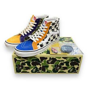 新品 希少 ● A Bathing Ape Vans SK8-HI Multi Camo VN0A38GF7BM コラボ マルチカモ 迷彩 スケハイ スニーカー エイプ バンズ 28.5cm