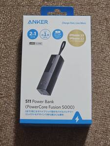 モバイルバッテリー アンカー Anker 511 Power Bank PowerCore Fusion 5000 ブラック A1633N12 [5000mAh /USB Power Delivery対応 未開封