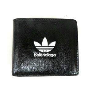 美品 BALENCIAGA×adidas バレンシアガ アディダスコラボ 721898 2つ折り財布