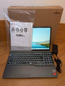 【新品同様】富士通 FMV LIFEBOOK AH56/H2 FMVA56H2BK Ryzen 7 7730U/メモリ 32GB/SSD 1TB/ブルーレイ/15.6型/win11/office 23年12月製