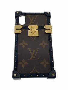 LOUIS VUITTON◆アイ・トランクiPhoneX_モノグラム_BRW/PVC/BRW/総柄/レディース