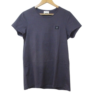 アクネ ストゥディオズ Acne Studios Tシャツ 半袖 カットソー ワンポイント ワッペン XS 紺 ネイビー ☆AA★ X メンズ