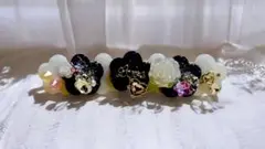 花モチーフ ヘアクリップ 約10cm　No,001