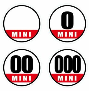 ★サイズ調整可能★　ゼッケン　★MINI★　ベースステッカー（丸）　2枚セット