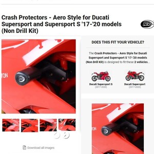 40%OFF★R&G クラッシュプロテクター エンジンガード カウルガード SUPERSPORT 937 950 2017 2020 DUCATI ドゥカティ CP0428BL