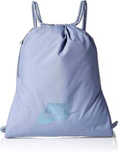 【KCM】Z-bag-46★展示品★【NIKE/ナイキ】ヘリテージ　ロゴ　ジムサック　ナップサック　デイバッグ　BA5901-512　ブルー系　容量13L