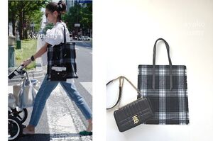 ayakoアヤコ*Flat Tote Bag チェックトートバッグ