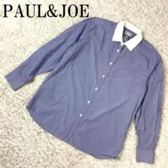 PAUL&JOE ポール＆ジョー 背中開きシャツ ブルーストライプ 3 B659