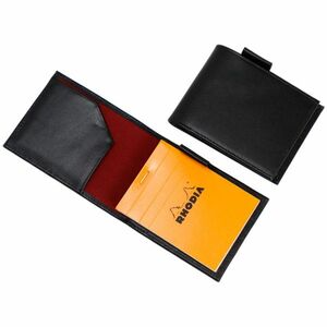 ☆新品☆送料無料☆ メモ帳 カバー ロディア No.11 方眼 RHODIA cf11200 牛革 MEMO 縦型（色：ブラック）