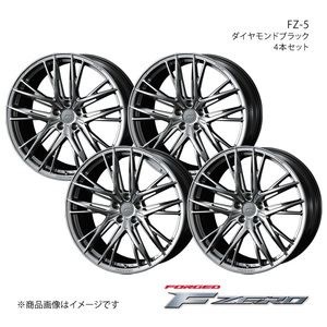 F ZERO/FZ-5 ランサーエボリューション10 CZ4A アルミホイール4本セット【18×8.0J 5-114.3 INSET43 ダイヤモンドブラック】0040753×4