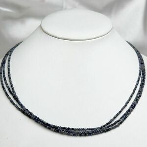 ブルーサファイヤ80ct天然石ネックレス37+5cm jewelry necklace 