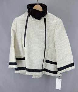 ★ sacai サカイ 22-05983 white tweed ツイード ジャケット サイズ1 S ホワイト 冬