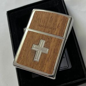 ZIPPO/ウッド貼り/クロスデザイン/新品/ジッポー/送料無料/ギフト/プレゼント/コレクション