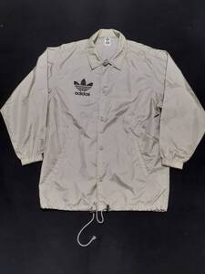 adidas アディダス ナイロン コーチジャケット size M グレー 美品 デサント製 ビンテージ