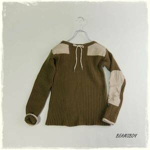 2回着■BEAMS BOY■ビームスボーイ■アーミー 軍物 コットンセーター