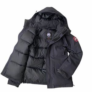 CANADA GOOSE カナダグース ダウンジャケット 2way フード取り外し可能 ワッペン ダウン80% XS相当 黒 ブラック （D34）