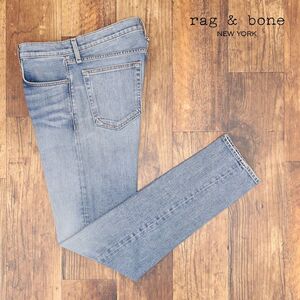 rag＆bone/31インチ/テーパード デニムパンツ MED19H1223K8HY 伸縮◎ ウォッシュ ヴィンテージ 新品/青/ブルー/jc200/