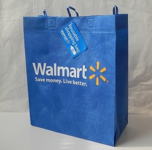Walmart　ウォルマート　アメリカ　スーパー　エコバッグ　ショッピングバッグ　ブルー　青　軽量　軽い　買い物袋　新品
