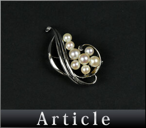 211462★美品 MIKIMOTO ミキモト ブローチ アクセサリー パール 真珠 SV アイボリー シルバー 銀 すずらん レディース ファッション/ E