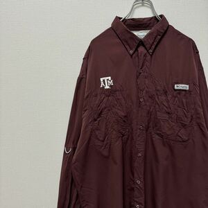 エンジ　古着　PFG 長袖シャツ　フィッシングシャツ　コロンビア