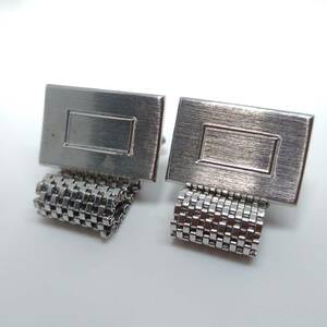 CW01 カフリンクス シルバー ラップアラウンド Wrap Cufflinks ベルト メッシュ チェーン ヴィンテージ