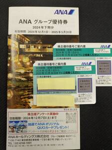 【送料無料】ANA 株主優待券 2枚★ 2025年11月30日 + ANAグループ優待券1冊 2025年5月31日