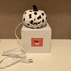 ハロウィン カボチャ型ランプ 白黒水玉