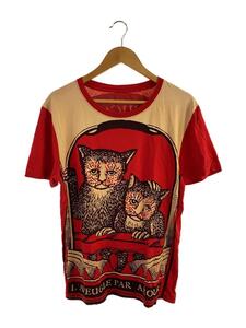 GUCCI◆Tシャツ/-/コットン/RED/総柄/440103-X3E97