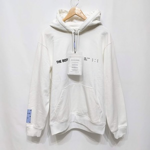 Sサイズ McQ Alexander McQueen アレキサンダー マックイーン RELAXED HOODIE フーディ パーカー プリント ホワイト 白