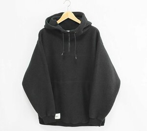 WTAPS ◆20AW PINE CONE HOODED FLEECE POLARTEC ボアフリース ハーフジップパーカー 黒 サイズ3 ブルゾン ダブルタップス ◆9/BT22