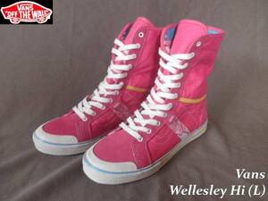 ★USA限定 Vans超ハイカット Wellesley Hi (L) 24.5㌢ ピンク★