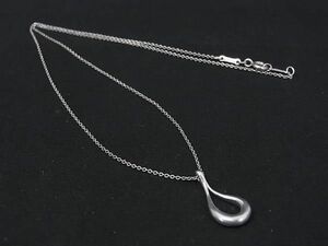 1円 ■極美品■ TIFFANY＆Co ティファニー エルサペレッティ オープンティアドロップ SV925 ネックレス アクセサリー シルバー系 AW6497