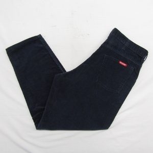 80s サイズ W33 L30 Dickies BRANDERS ワーク コーデュロイ パンツ 細畝 ネイビー ディッキーズ ブランダーズ 古着 ビンテージ 2O2952