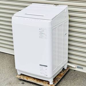 甲MJ19064　美品　クリーニング済　動作確認済　2018年製　10.0㎏　東芝　全自動電気洗濯機　AW-10SD70J　ホース付　ホワイト　白色　家電