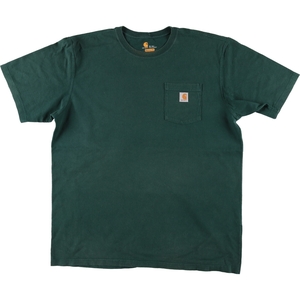 古着 カーハート Carhartt ORIGINAL FIT 半袖 ワンポイントロゴポケットTシャツ メンズXXL /eaa429706