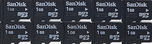 F0329 microSDカード 1GB【10枚】 送料無料・匿名配送・追跡番号あり