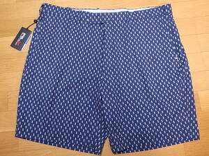 【送料無料 即決】RLX RALPH LAUREN CLASSIC FIT STRETCH GOLF SHORTS総柄 ストレッチ ゴルフ ショーツ ショートパンツ 紺 ネイビー 42新品