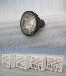 Kケな3774 未使用 ODELIC オーデリック LED電球 調光ランプ No.278BN ダイクロハロゲン形 ミディアム配光 交換用LED 4点セット