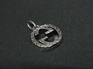 1円 ■美品■ GUCCI グッチ インターロッキングG V925 ネックレストップ ペンダントトップ アクセサリー シルバー系 FL2900