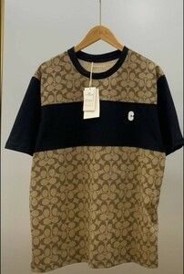 【1スタ】C-701 新品未使用 COACH シグネチャー Tシャツ(XL) 並行輸入品