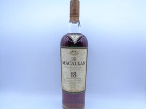 同梱不可 1円～ The MACALLAN 18年 1993 マッカラン シェリーオークカスク シングルモルト スコッチウイスキー ※ラベル汚れ 700ml G34429