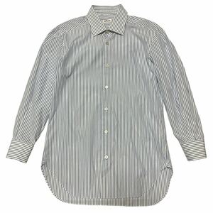 Kiton キートン カッタウェイシャツ ストライプ ブルー メンズ サイズ40 M〜Lサイズ相当 イタリア製