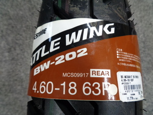 54. 同梱不可 ★【BRIDGESTONE(ブリヂストン)】 MCS009917 BATTLE WING BW-202 4.60-18 63P リア ★ 製造年要確認